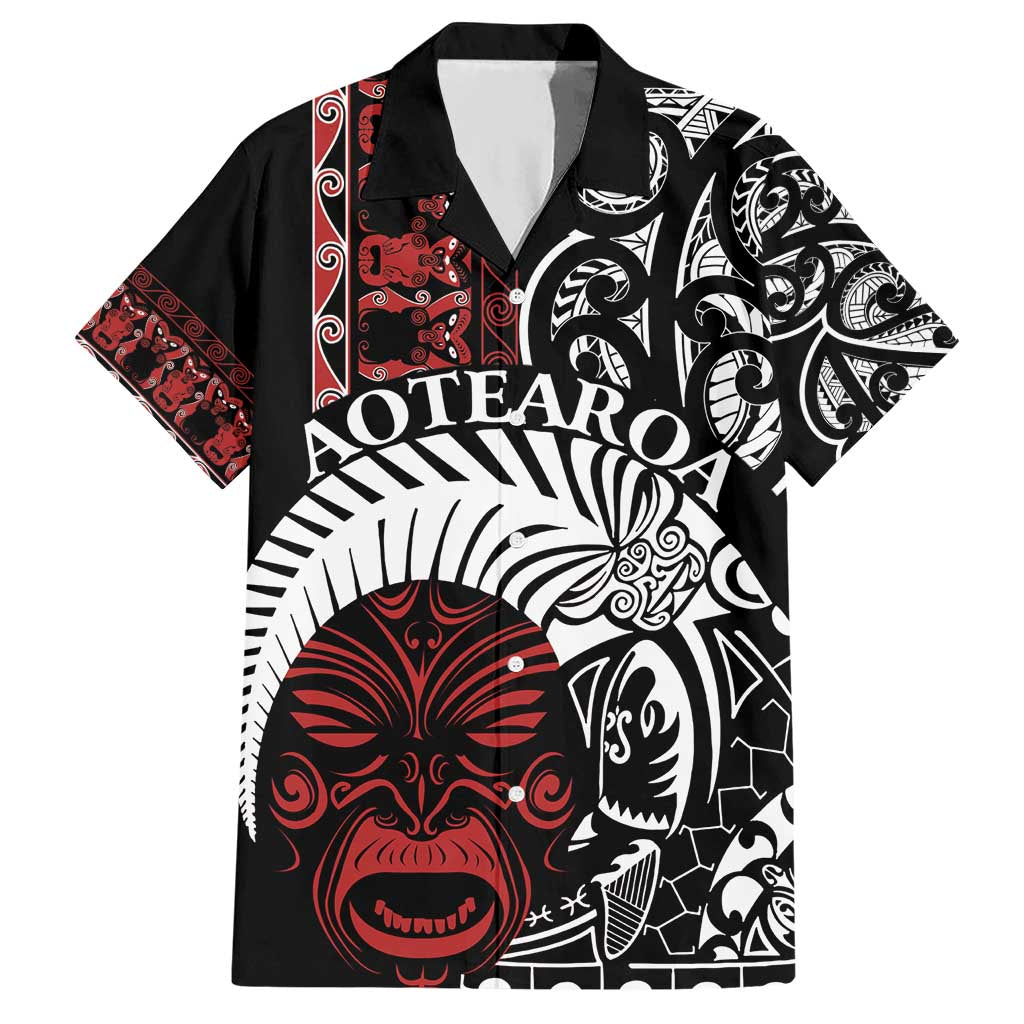 Honour The Treaty New Zealand Personalised Hawaiian Shirt Toitu Te Tiriti Indigenous Maori Face - Vibe Hoodie Shop