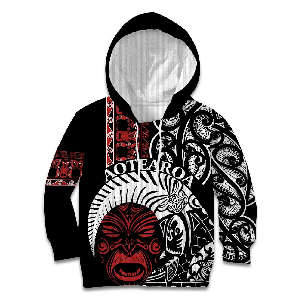 Honour The Treaty New Zealand Personalised Kid Hoodie Toitu Te Tiriti Indigenous Maori Face - Vibe Hoodie Shop