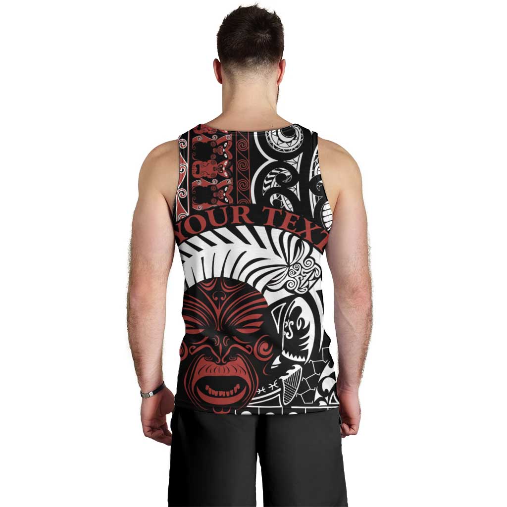 Honour The Treaty New Zealand Personalised Men Tank Top Toitu Te Tiriti Indigenous Maori Face - Vibe Hoodie Shop