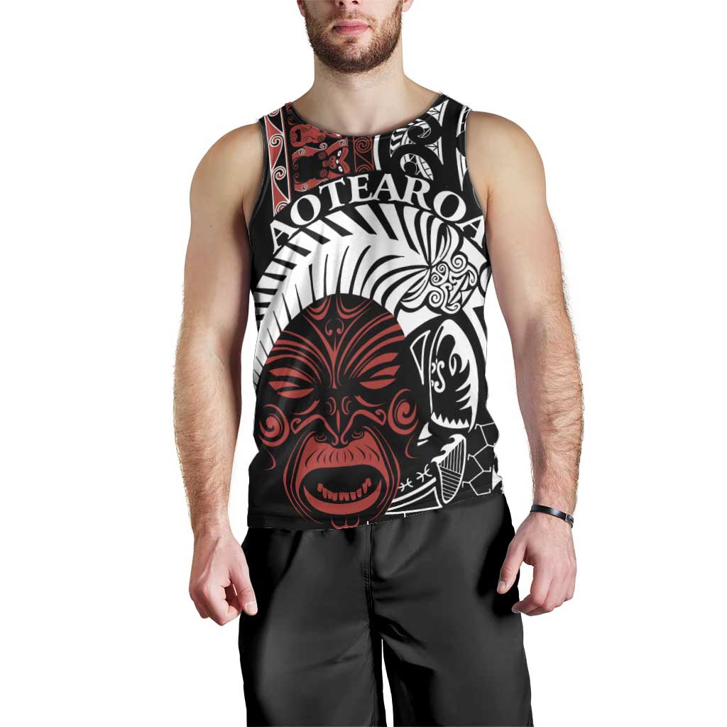 Honour The Treaty New Zealand Personalised Men Tank Top Toitu Te Tiriti Indigenous Maori Face - Vibe Hoodie Shop