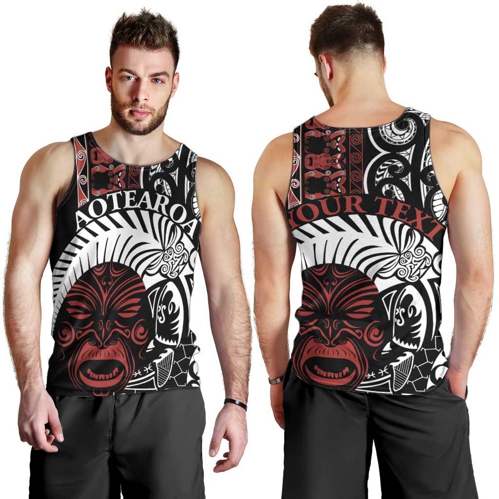 Honour The Treaty New Zealand Personalised Men Tank Top Toitu Te Tiriti Indigenous Maori Face - Vibe Hoodie Shop