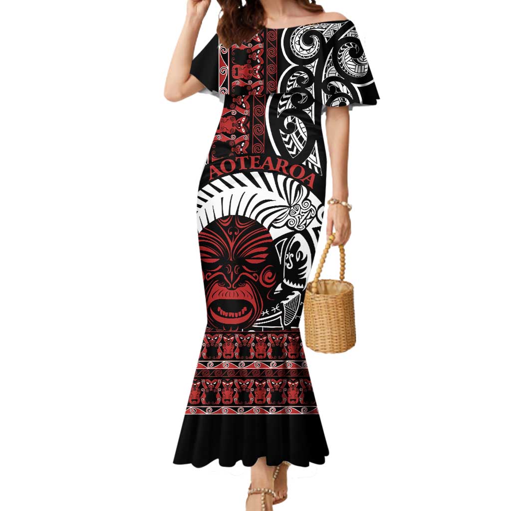 Honour The Treaty New Zealand Personalised Mermaid Dress Toitu Te Tiriti Indigenous Maori Face