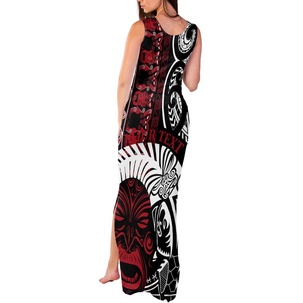 Honour The Treaty New Zealand Personalised Tank Maxi Dress Toitu Te Tiriti Indigenous Maori Face