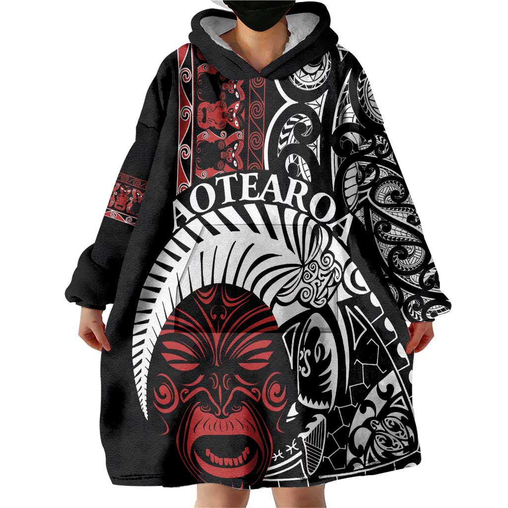 Honour The Treaty New Zealand Personalised Wearable Blanket Hoodie Toitu Te Tiriti Indigenous Maori Face - Vibe Hoodie Shop