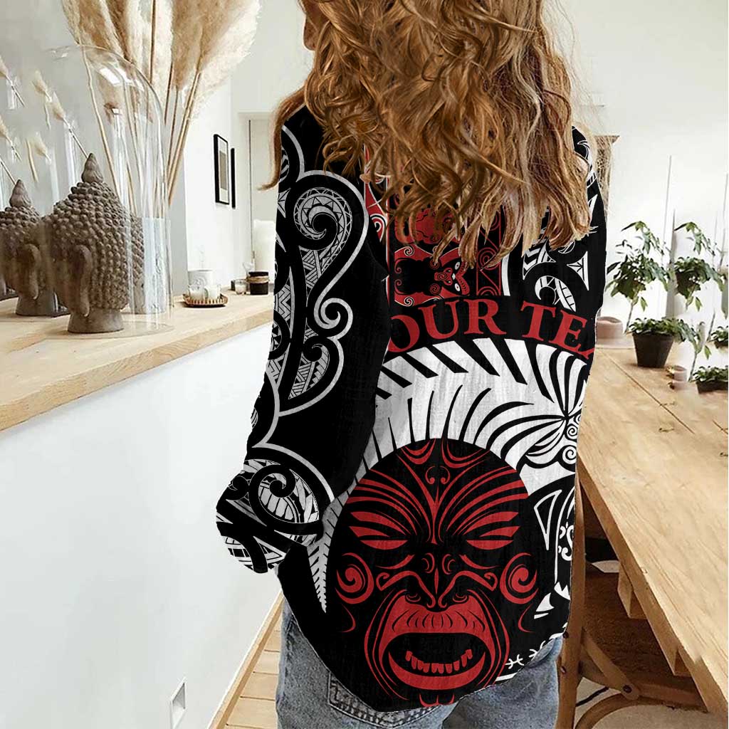 Honour The Treaty New Zealand Personalised Women Casual Shirt Toitu Te Tiriti Indigenous Maori Face - Vibe Hoodie Shop