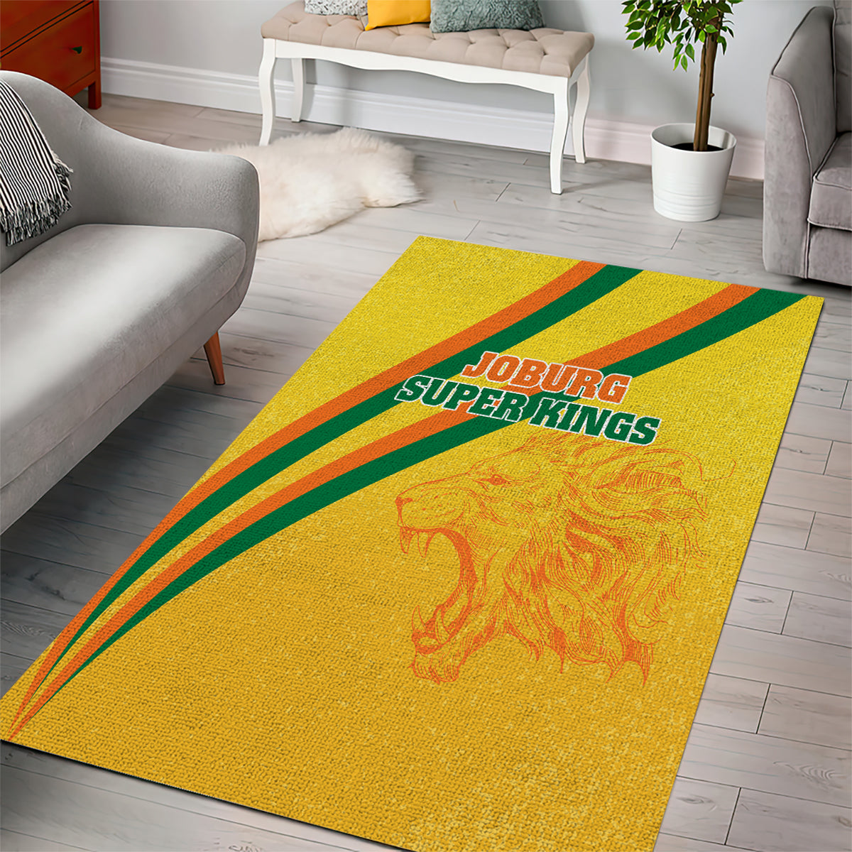 Joburg Super Kings Custom Area Rug South African Cricket 2024 Sporty - Vibe Hoodie Shop