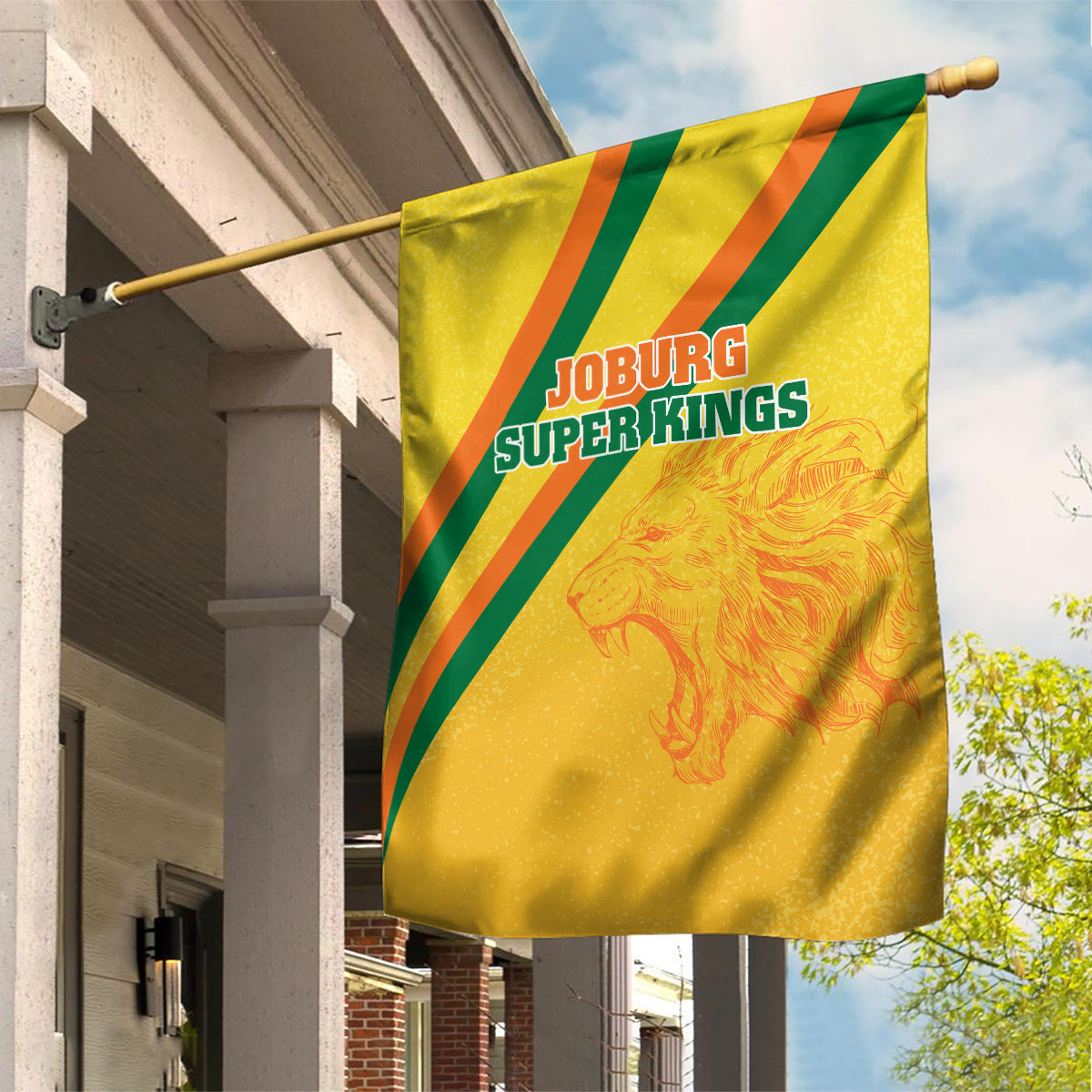 Joburg Super Kings Custom Garden Flag South African Cricket 2024 Sporty - Vibe Hoodie Shop