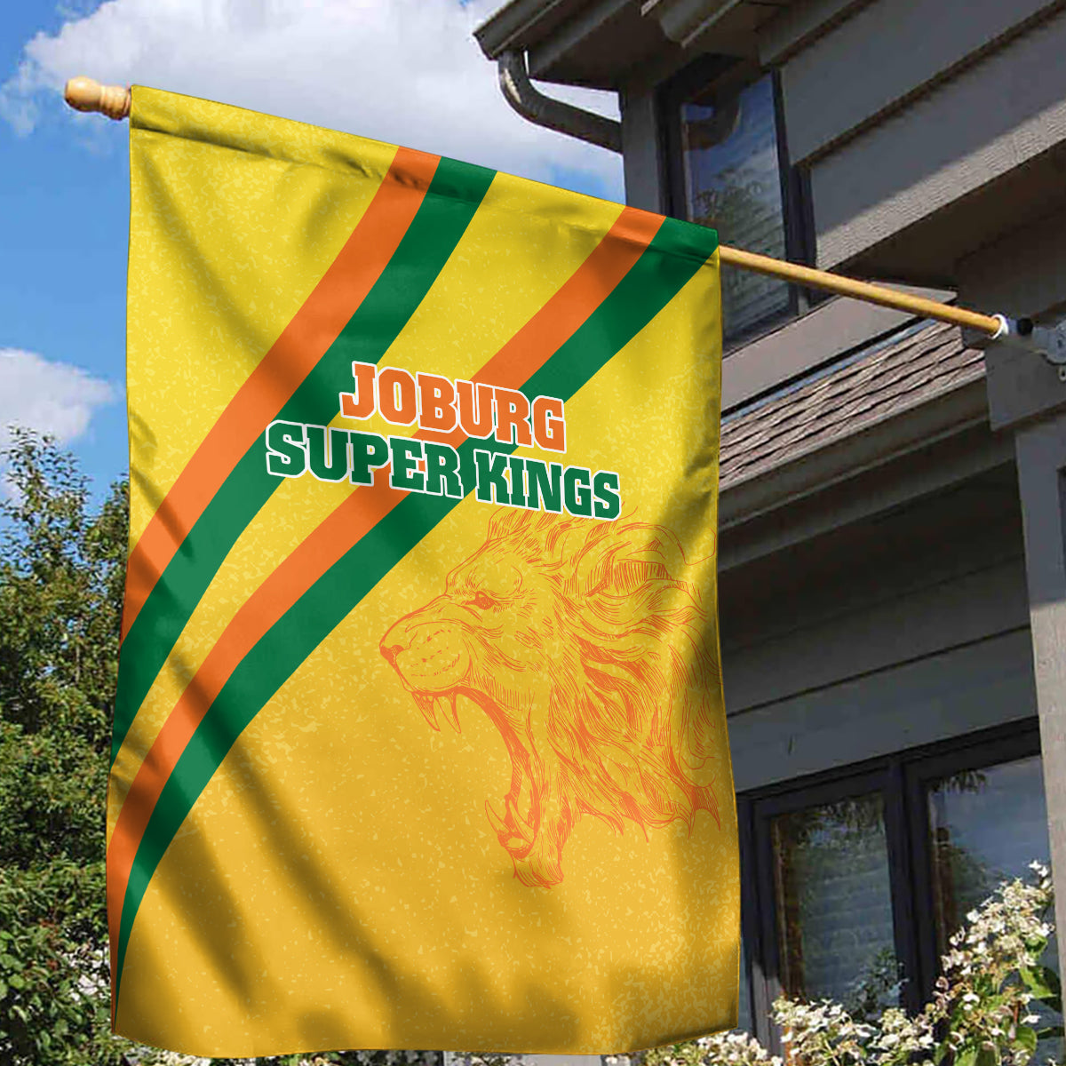 Joburg Super Kings Custom Garden Flag South African Cricket 2024 Sporty - Vibe Hoodie Shop