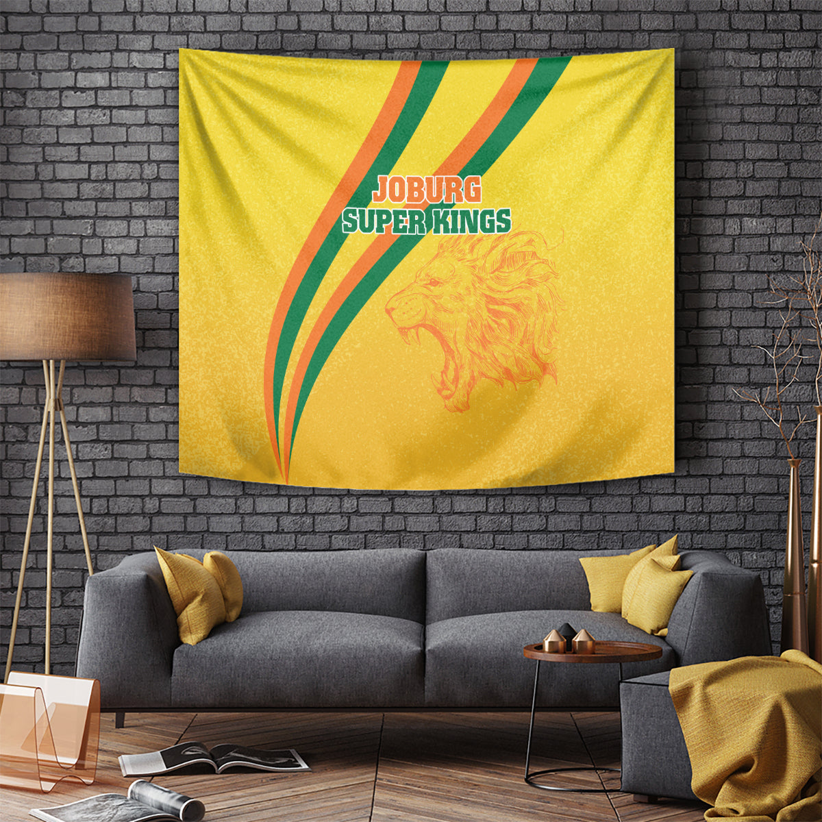 Joburg Super Kings Custom Tapestry South African Cricket 2024 Sporty - Vibe Hoodie Shop