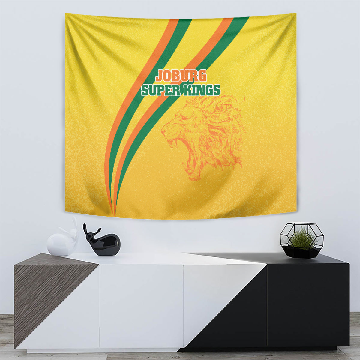 Joburg Super Kings Custom Tapestry South African Cricket 2024 Sporty - Vibe Hoodie Shop