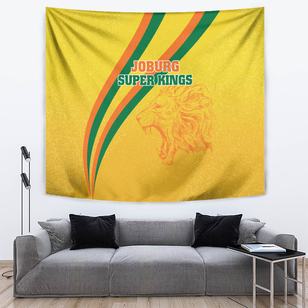 Joburg Super Kings Custom Tapestry South African Cricket 2024 Sporty - Vibe Hoodie Shop