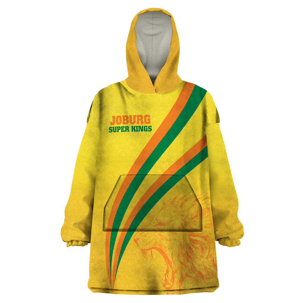 Joburg Super Kings Custom Wearable Blanket Hoodie South African Cricket 2024 Sporty - Vibe Hoodie Shop