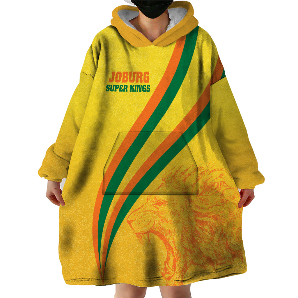 Joburg Super Kings Custom Wearable Blanket Hoodie South African Cricket 2024 Sporty - Vibe Hoodie Shop