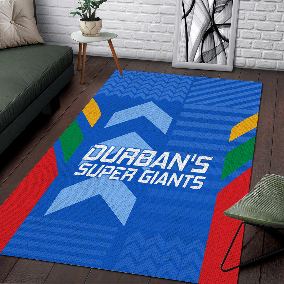 Durbans Super Giants Custom Area Rug South African Cricket 2024 Sporty - Vibe Hoodie Shop