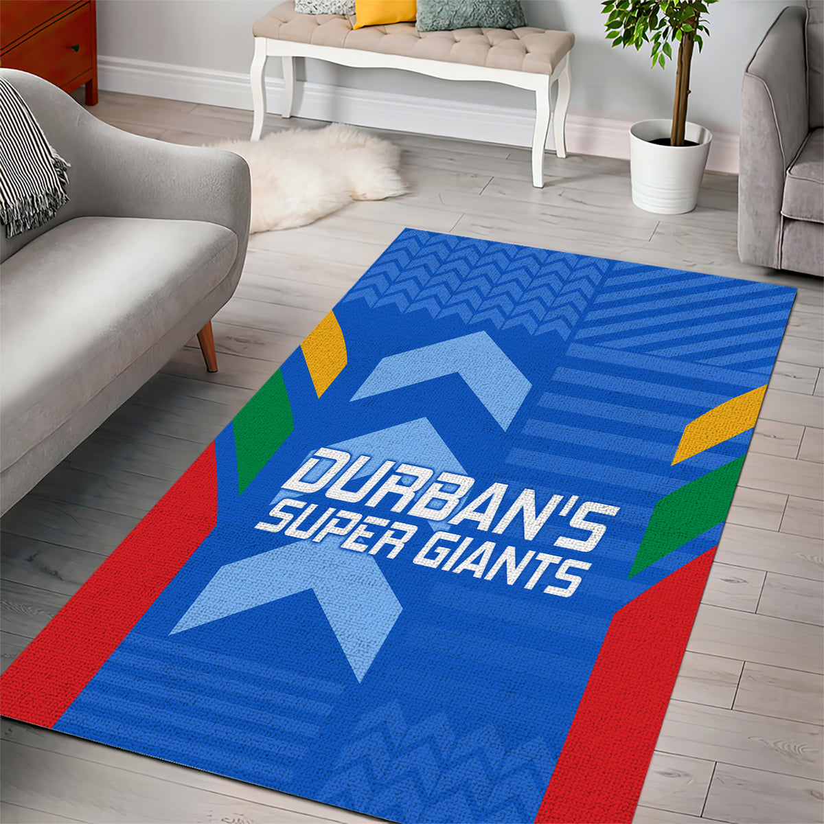 Durbans Super Giants Custom Area Rug South African Cricket 2024 Sporty - Vibe Hoodie Shop