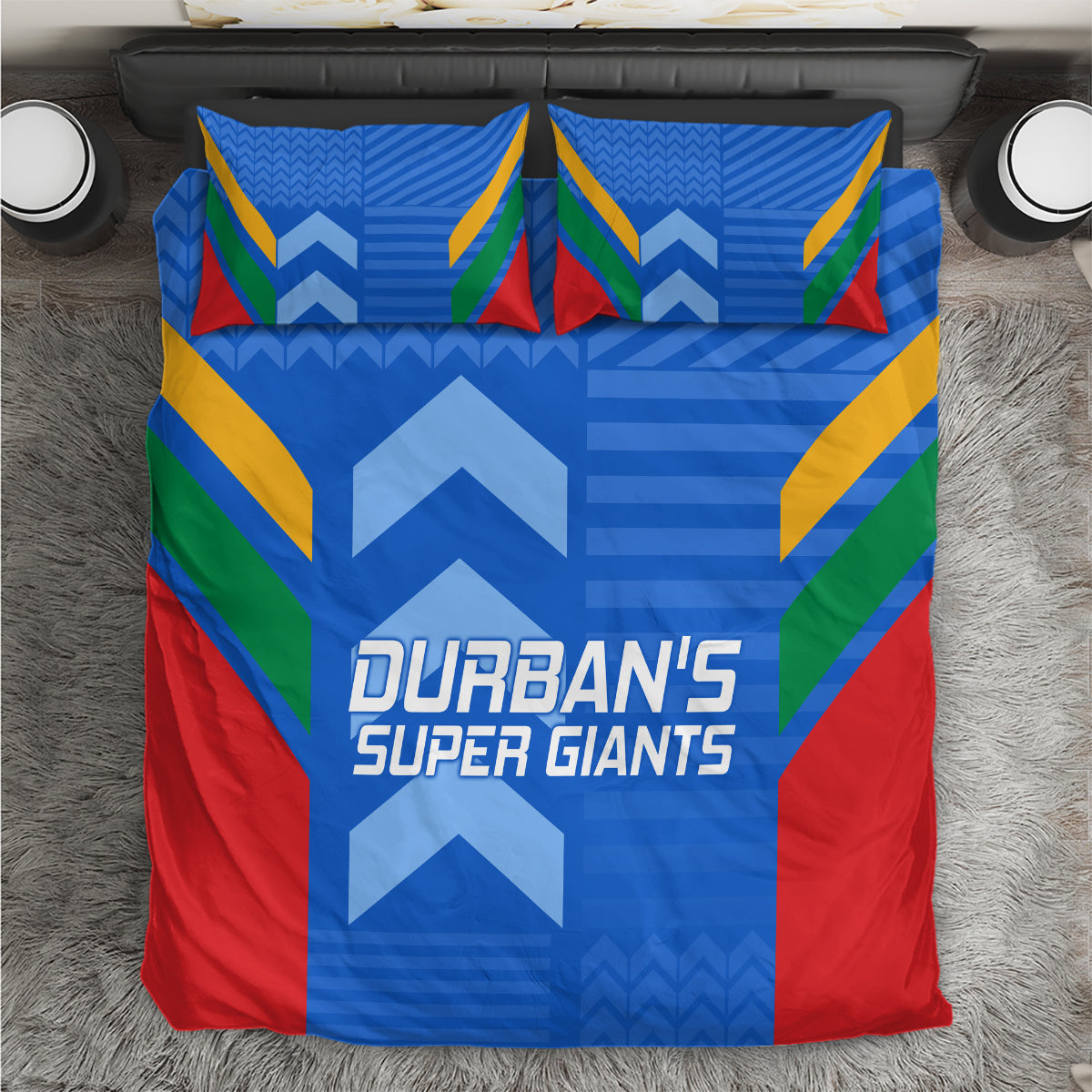 Durbans Super Giants Custom Bedding Set South African Cricket 2024 Sporty - Vibe Hoodie Shop