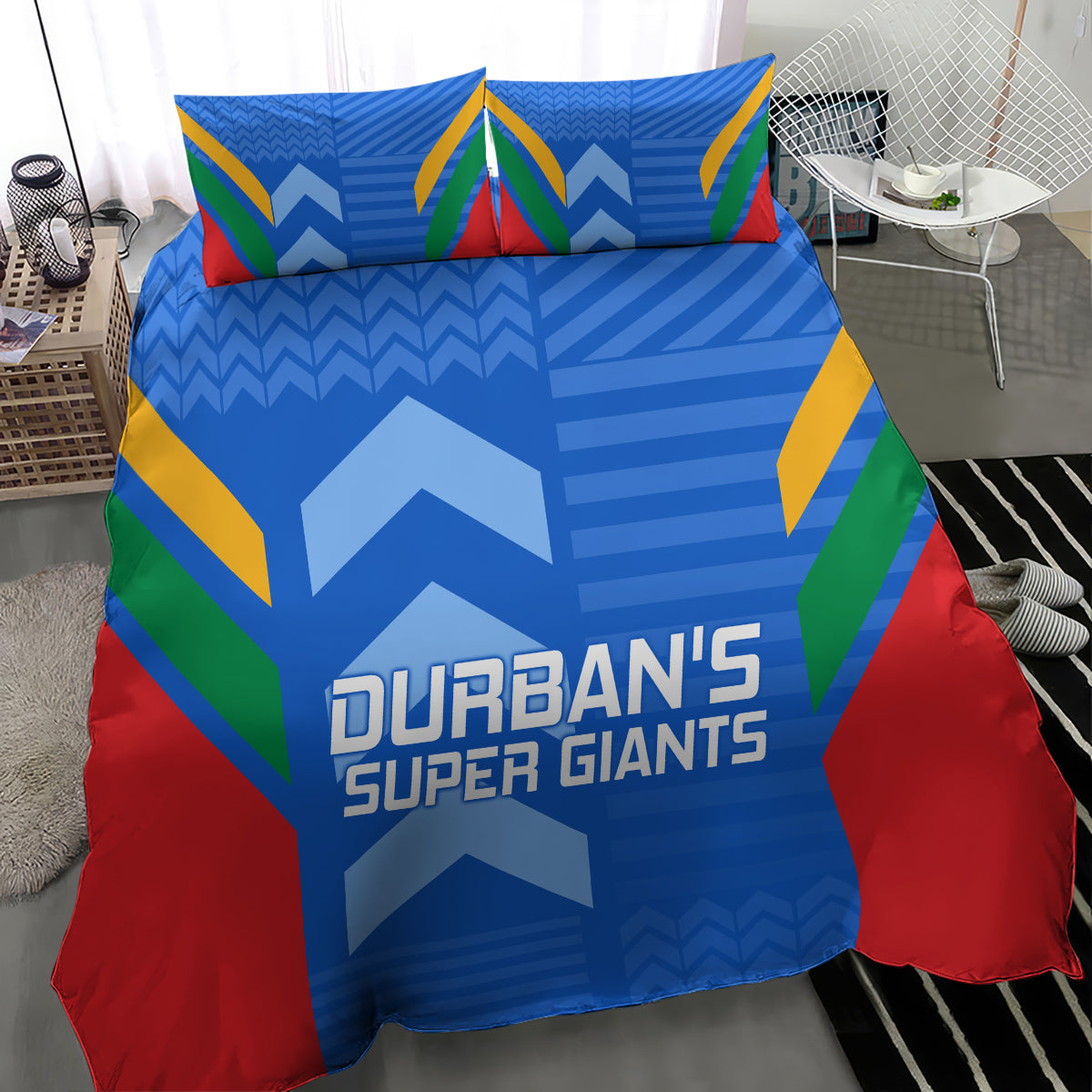 Durbans Super Giants Custom Bedding Set South African Cricket 2024 Sporty - Vibe Hoodie Shop