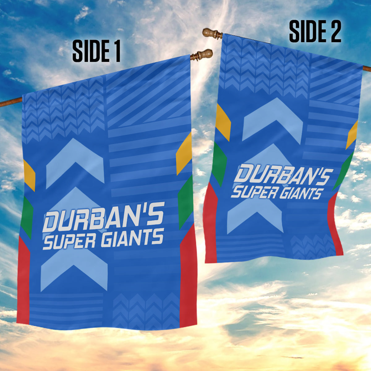 Durbans Super Giants Custom Garden Flag South African Cricket 2024 Sporty - Vibe Hoodie Shop