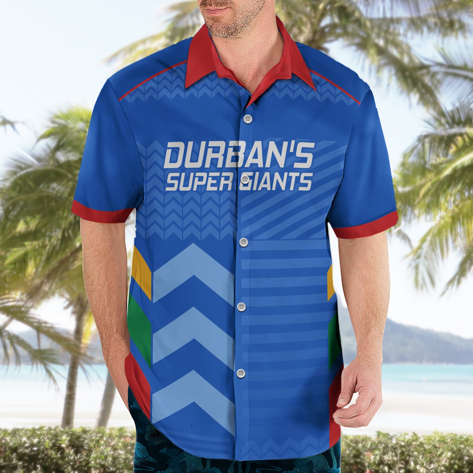 Durbans Super Giants Custom Hawaiian Shirt South African Cricket 2024 Sporty - Vibe Hoodie Shop