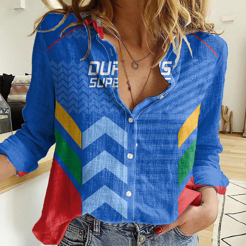 Durbans Super Giants Custom Women Casual Shirt South African Cricket 2024 Sporty - Vibe Hoodie Shop