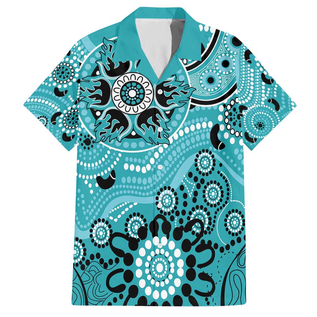 Heat Cricket Custom Family Matching Long Sleeve Bodycon Dress and Hawaiian Shirt Australian Aboriginal