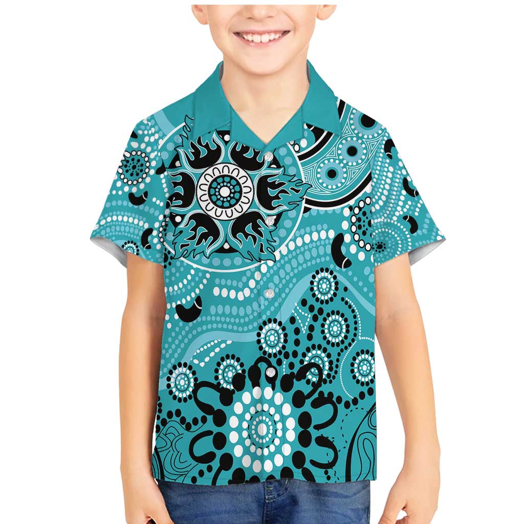 Heat Cricket Custom Family Matching Mermaid Dress and Hawaiian Shirt Australian Aboriginal