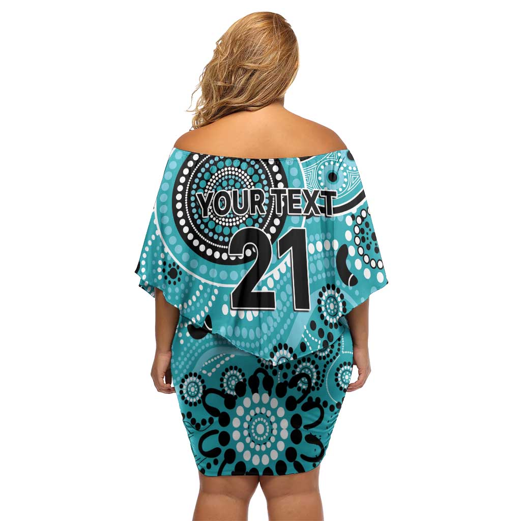 Heat Cricket Custom Family Matching Off Shoulder Short Dress and Hawaiian Shirt Australian Aboriginal