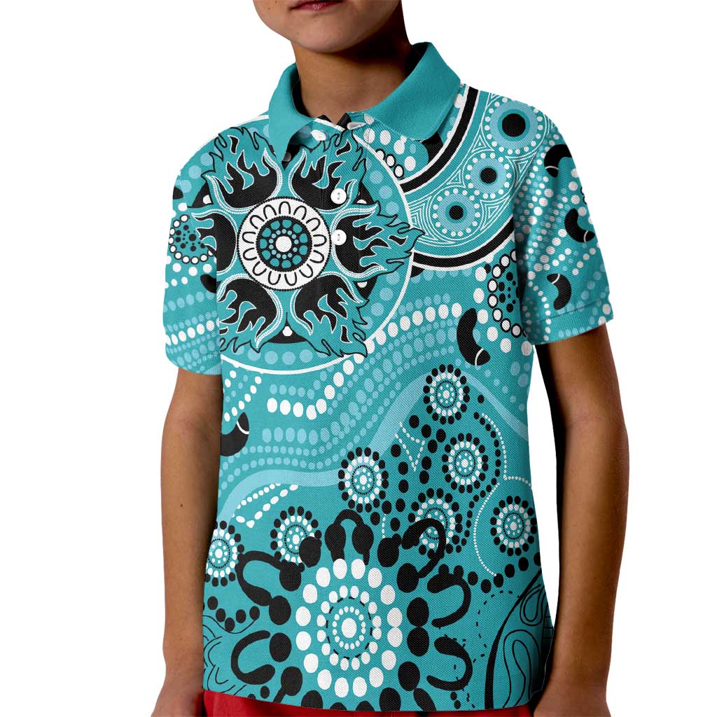 Heat Cricket Custom Kid Polo Shirt Australian Aboriginal - Vibe Hoodie Shop