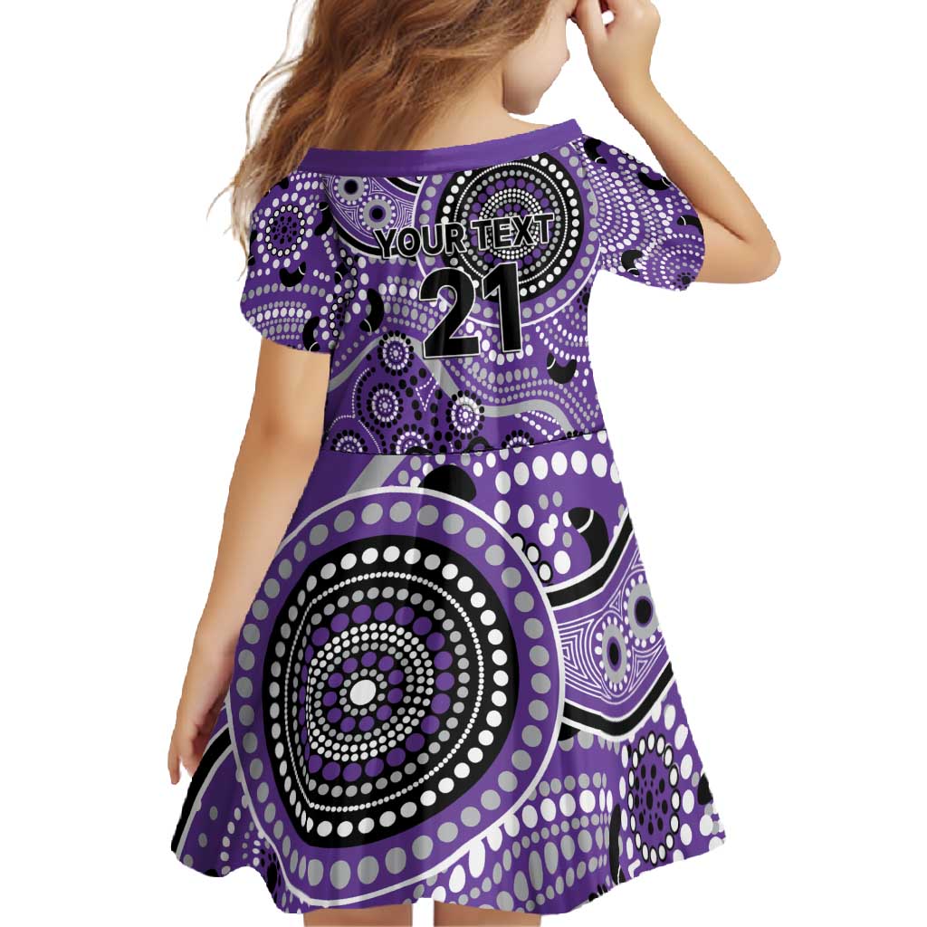 Hurricanes Cricket Custom Family Matching Long Sleeve Bodycon Dress and Hawaiian Shirt Australian Aboriginal