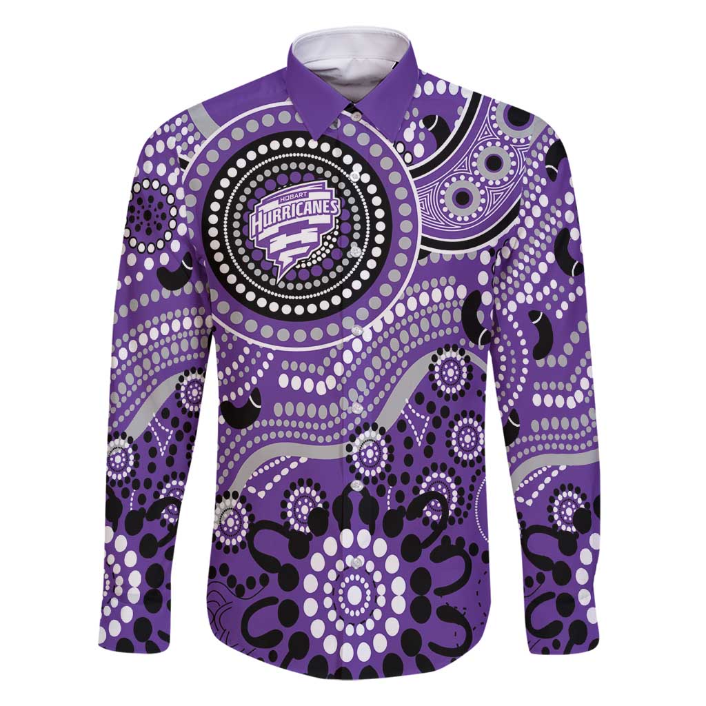 Hurricanes Cricket Custom Family Matching Long Sleeve Bodycon Dress and Hawaiian Shirt Australian Aboriginal