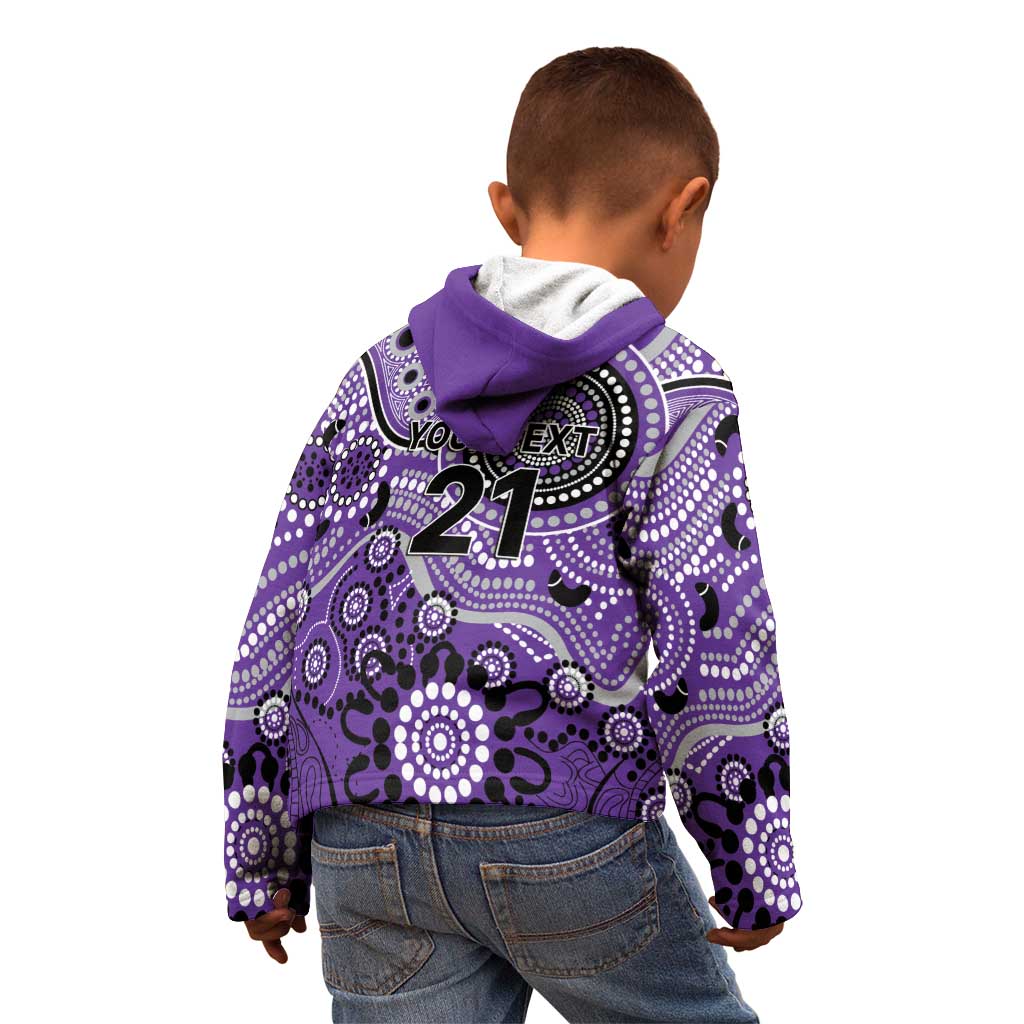 Hurricanes Cricket Custom Kid Hoodie Australian Aboriginal - Vibe Hoodie Shop