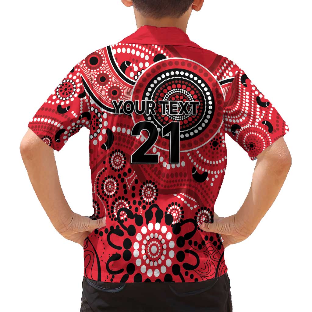 Renegades Cricket Custom Family Matching Long Sleeve Bodycon Dress and Hawaiian Shirt Australian Aboriginal