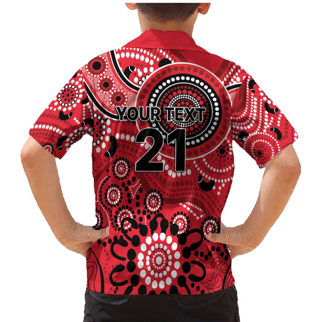 Renegades Cricket Custom Family Matching Mermaid Dress and Hawaiian Shirt Australian Aboriginal