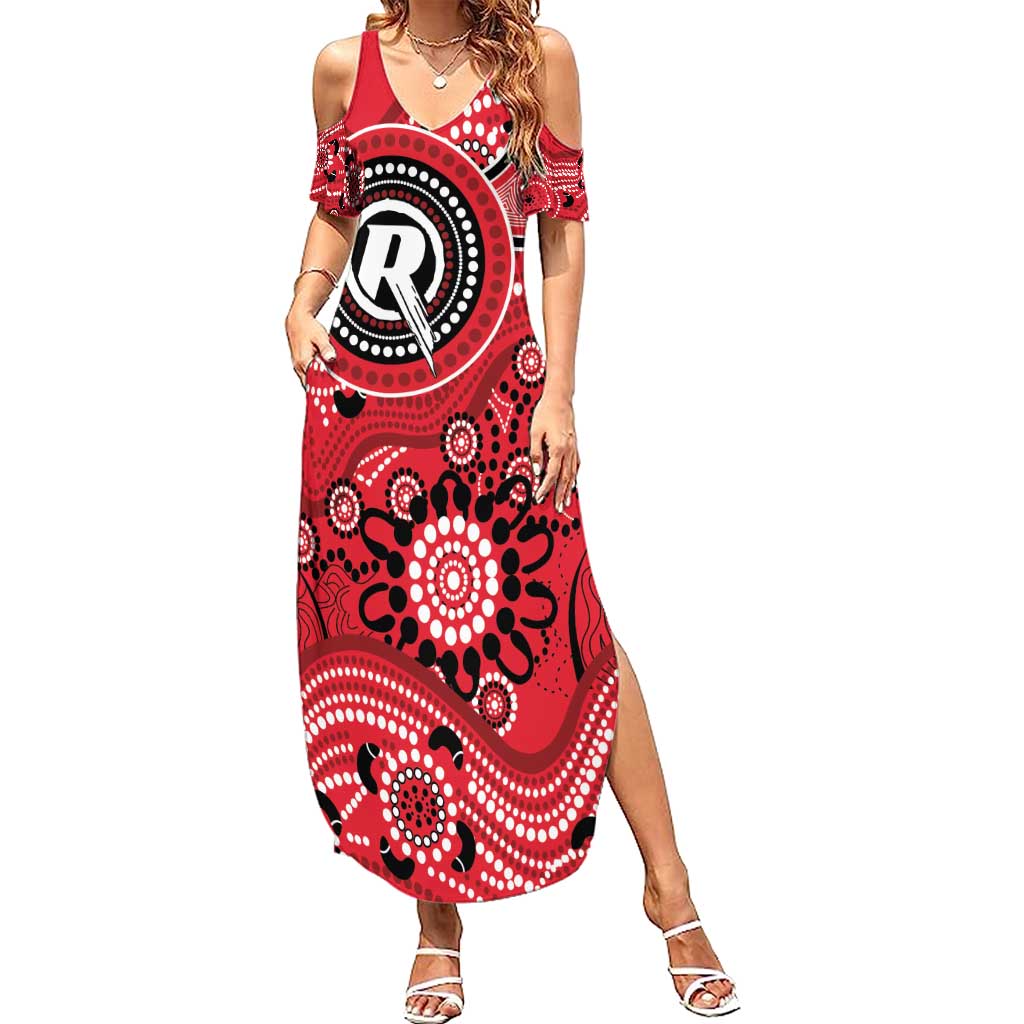 Renegades Cricket Custom Family Matching Summer Maxi Dress and Hawaiian Shirt Australian Aboriginal