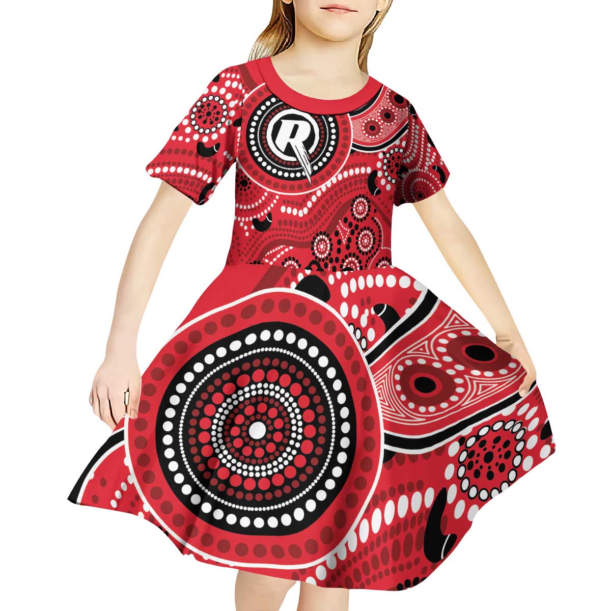 Renegades Cricket Custom Kid Short Sleeve Dress Australian Aboriginal - Vibe Hoodie Shop