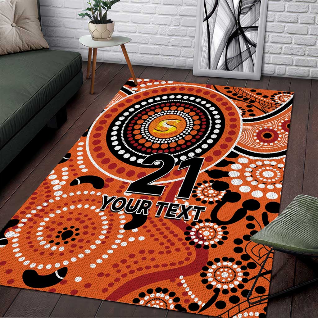 Scorchers Cricket Custom Area Rug Australian Aboriginal - Vibe Hoodie Shop