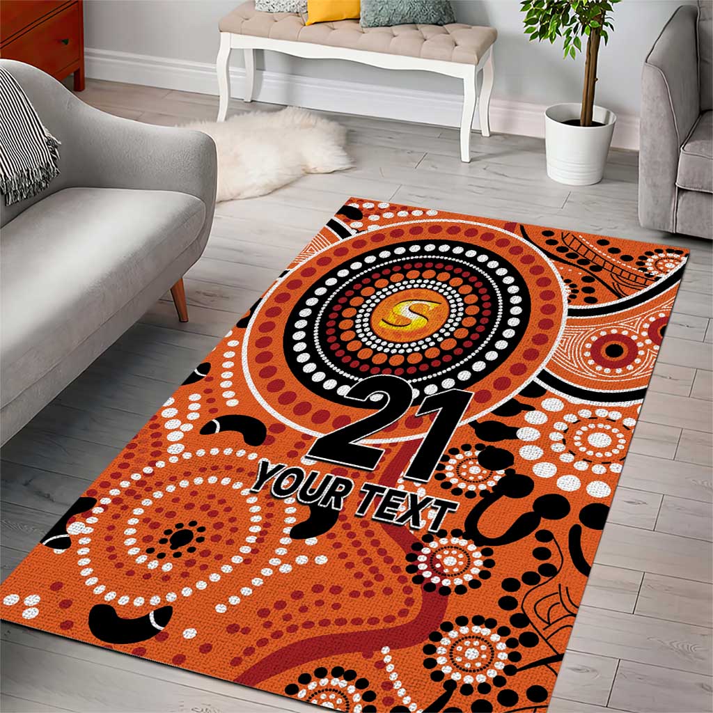 Scorchers Cricket Custom Area Rug Australian Aboriginal - Vibe Hoodie Shop