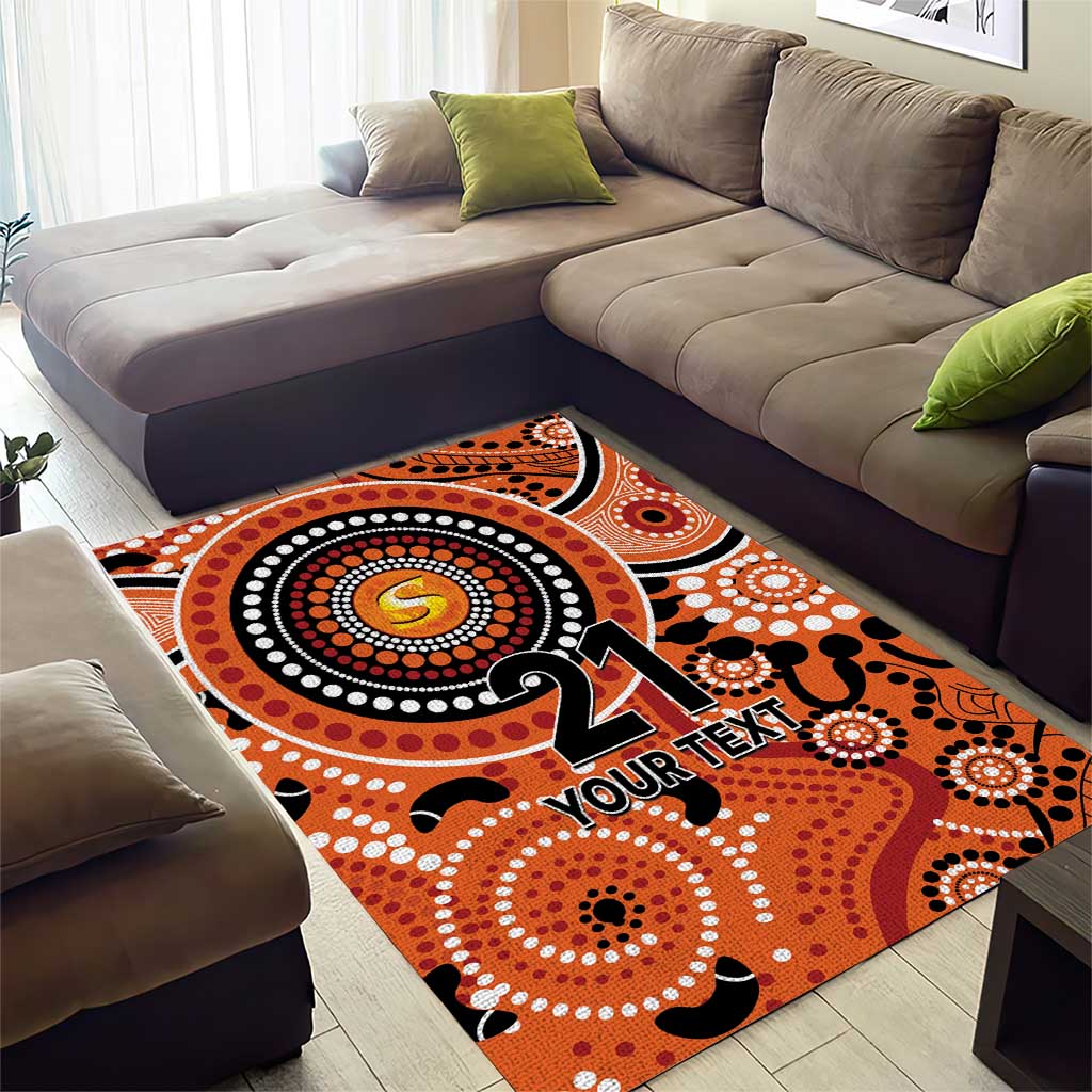 Scorchers Cricket Custom Area Rug Australian Aboriginal - Vibe Hoodie Shop