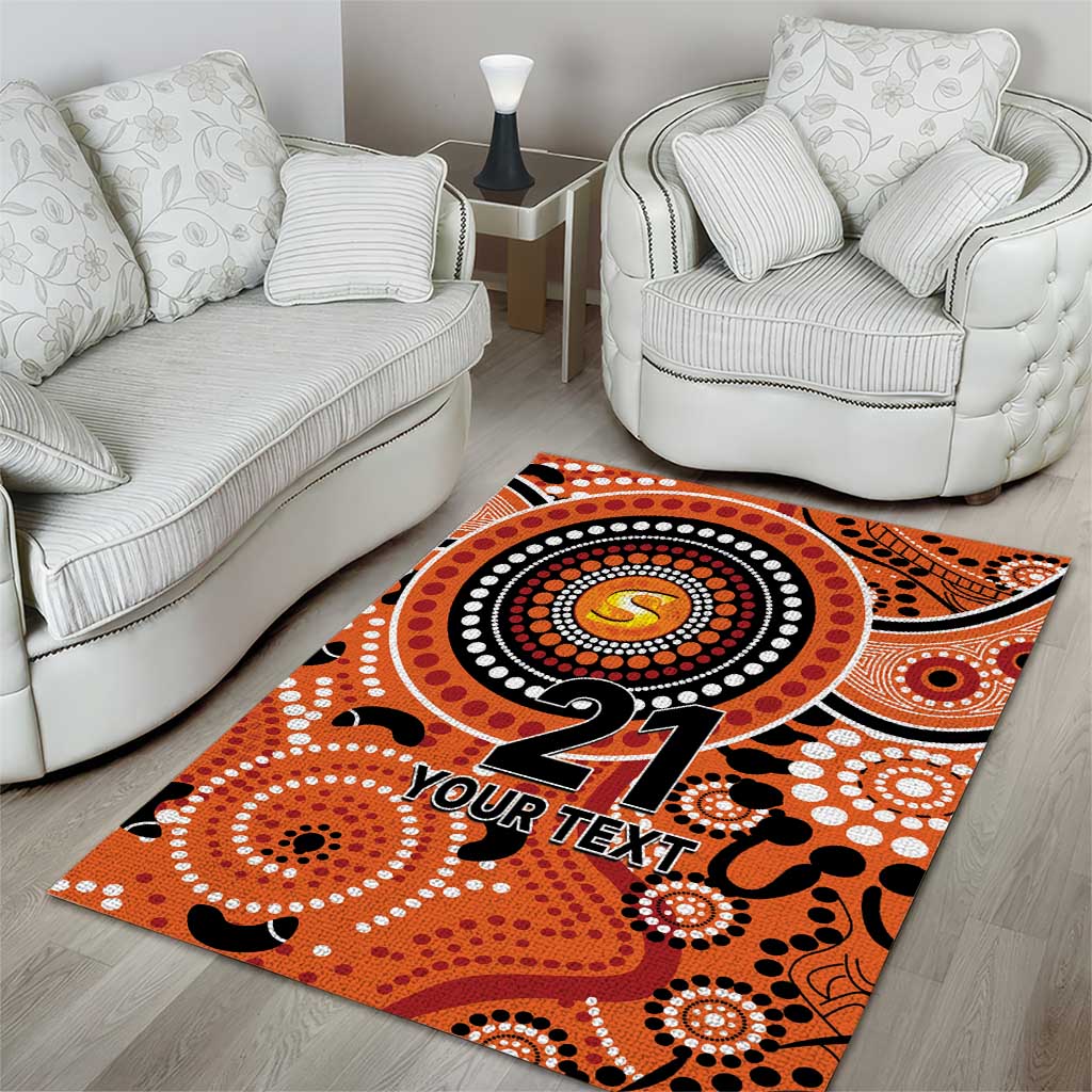 Scorchers Cricket Custom Area Rug Australian Aboriginal - Vibe Hoodie Shop