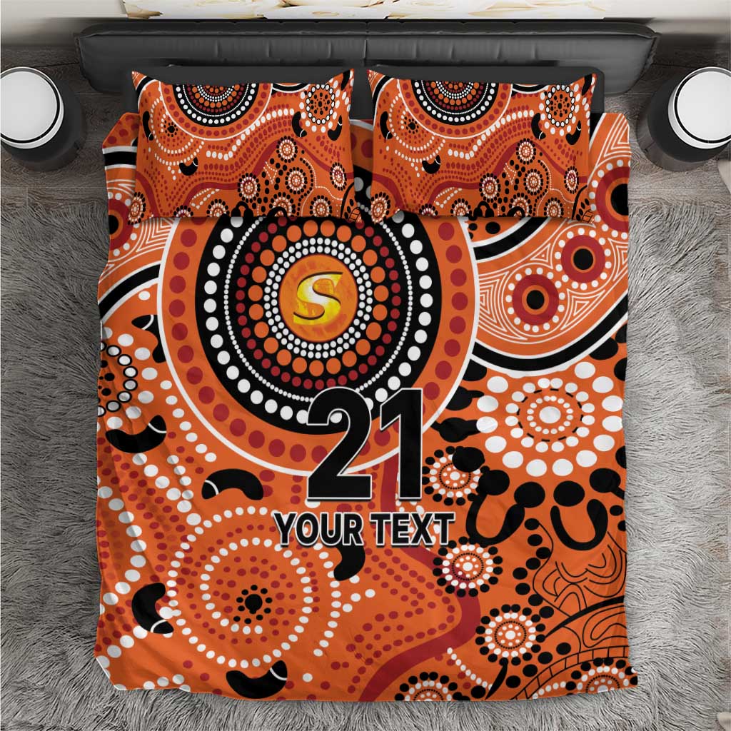 Scorchers Cricket Custom Bedding Set Australian Aboriginal - Vibe Hoodie Shop