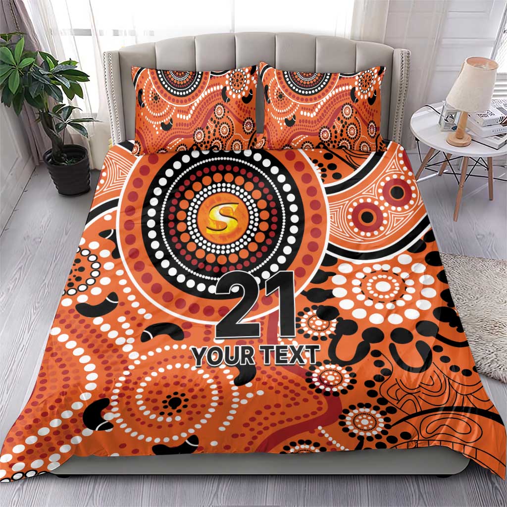 Scorchers Cricket Custom Bedding Set Australian Aboriginal - Vibe Hoodie Shop