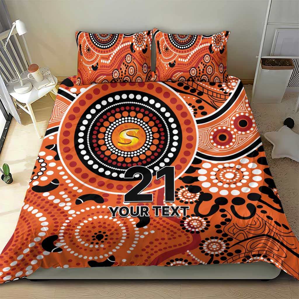 Scorchers Cricket Custom Bedding Set Australian Aboriginal - Vibe Hoodie Shop