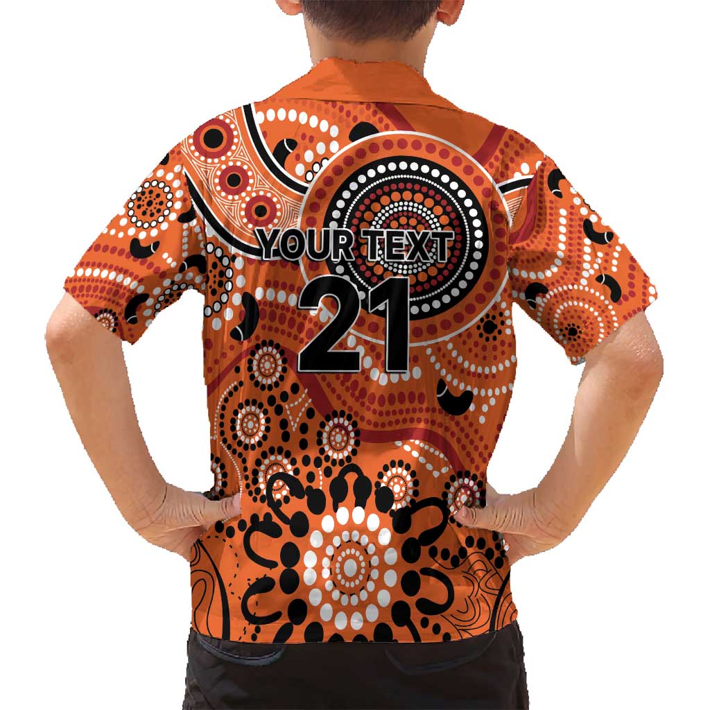 Scorchers Cricket Custom Family Matching Long Sleeve Bodycon Dress and Hawaiian Shirt Australian Aboriginal