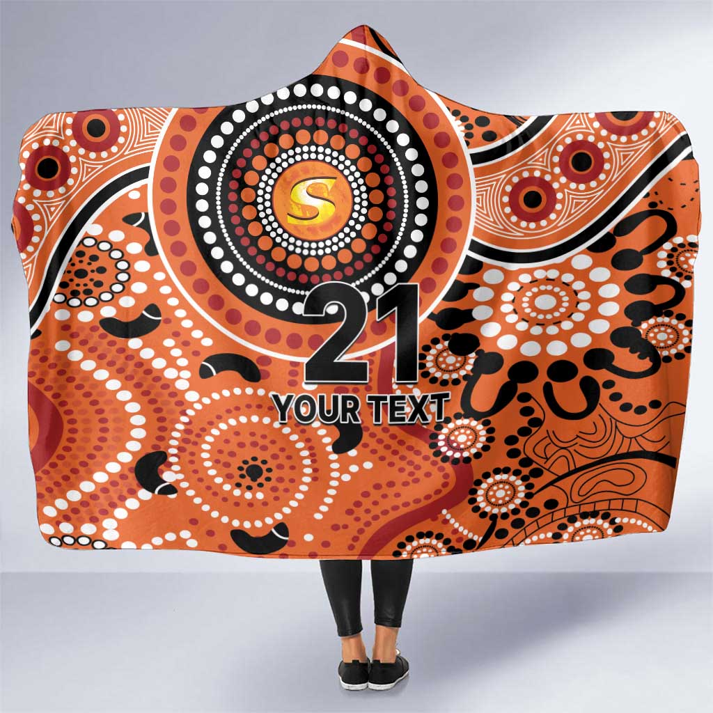 Scorchers Cricket Custom Hooded Blanket Australian Aboriginal
