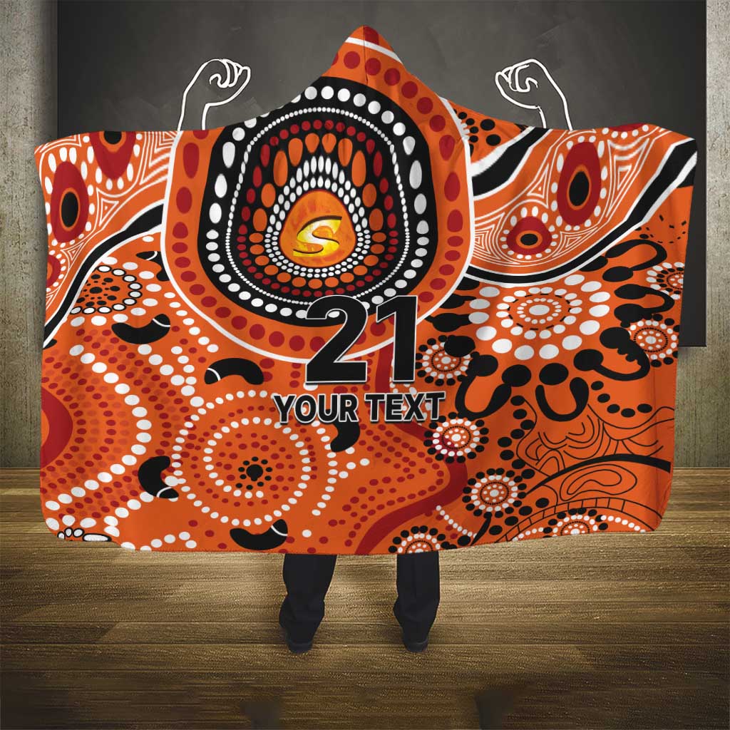 Scorchers Cricket Custom Hooded Blanket Australian Aboriginal