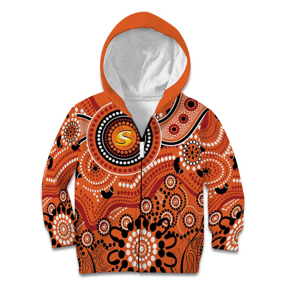 Scorchers Cricket Custom Kid Hoodie Australian Aboriginal - Vibe Hoodie Shop