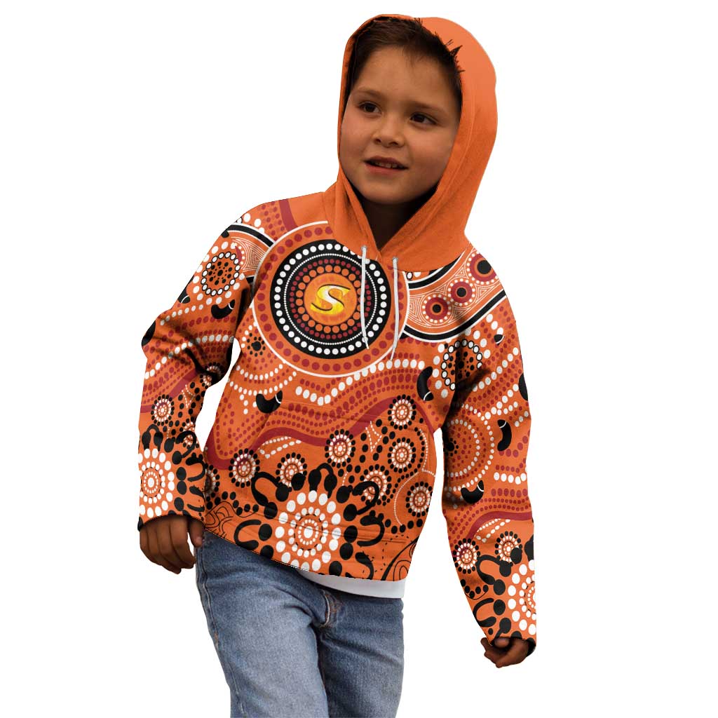 Scorchers Cricket Custom Kid Hoodie Australian Aboriginal - Vibe Hoodie Shop