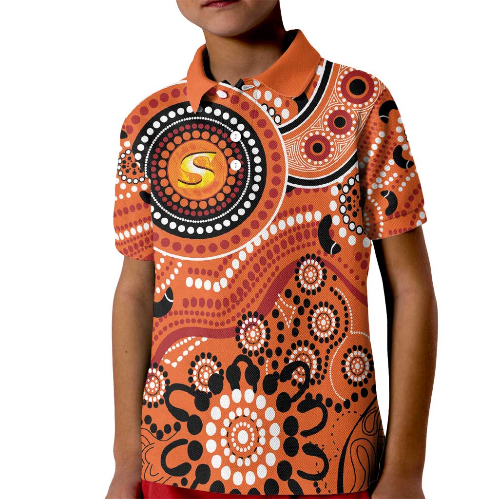 Scorchers Cricket Custom Kid Polo Shirt Australian Aboriginal - Vibe Hoodie Shop