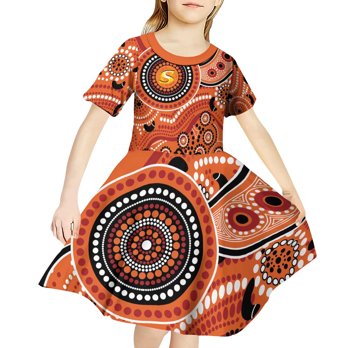 Scorchers Cricket Custom Kid Short Sleeve Dress Australian Aboriginal - Vibe Hoodie Shop