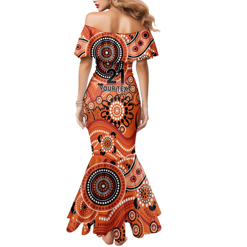 Scorchers Cricket Custom Mermaid Dress Australian Aboriginal